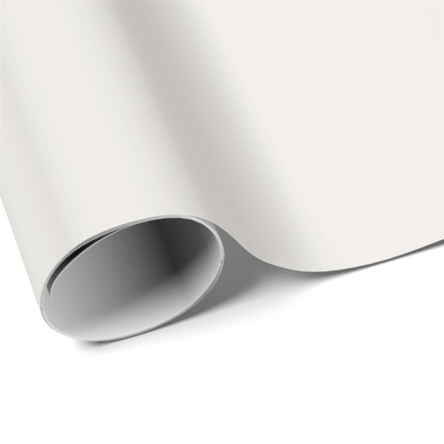 Alyssum White Solid Colour, Light Neutral Colours Wrapping Paper (Roll Corner)