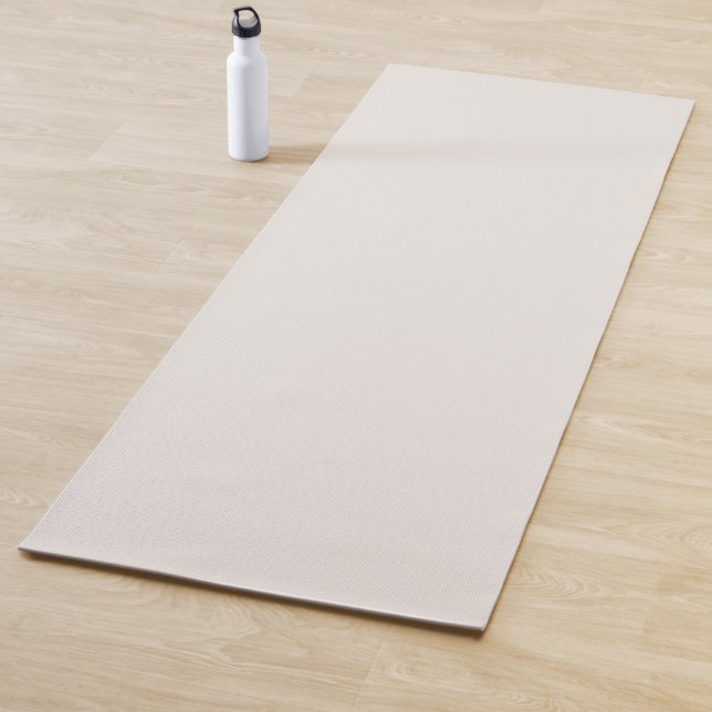 Alyssum White Solid Colour, Light Neutral Colours Yoga Mat (In Situ)
