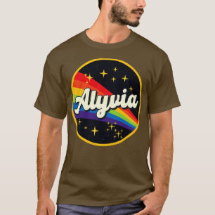 Alyvia Rainbow In Space Vintage Style T-Shirt