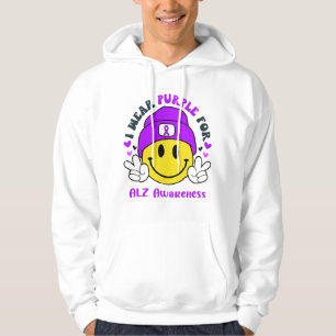 ALZ Awareness Ribbon Support Gifts Hoodie
