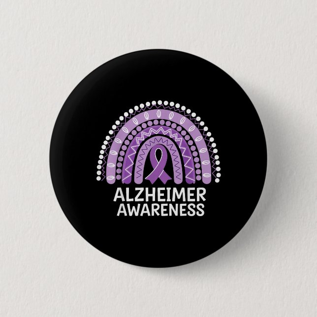 Alzheimer Awareness 2 Inch Round Button (Front)