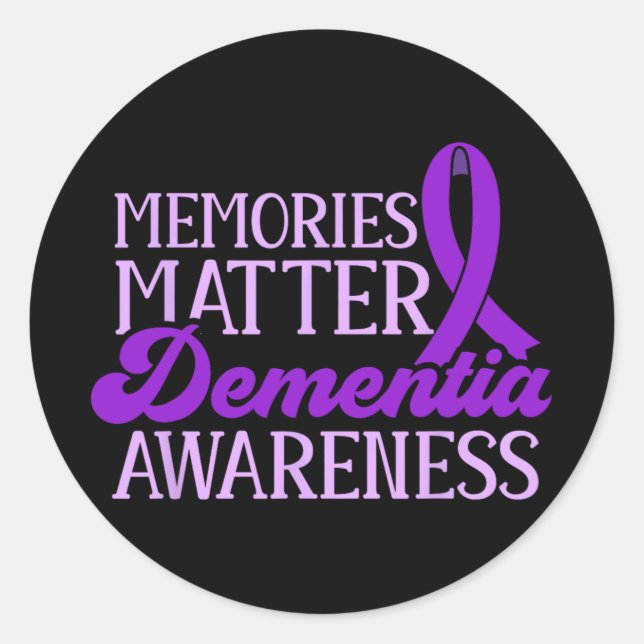 Alzheimer Awareness Dementia Awareness End Alz T-s Classic Round Sticker (Front)
