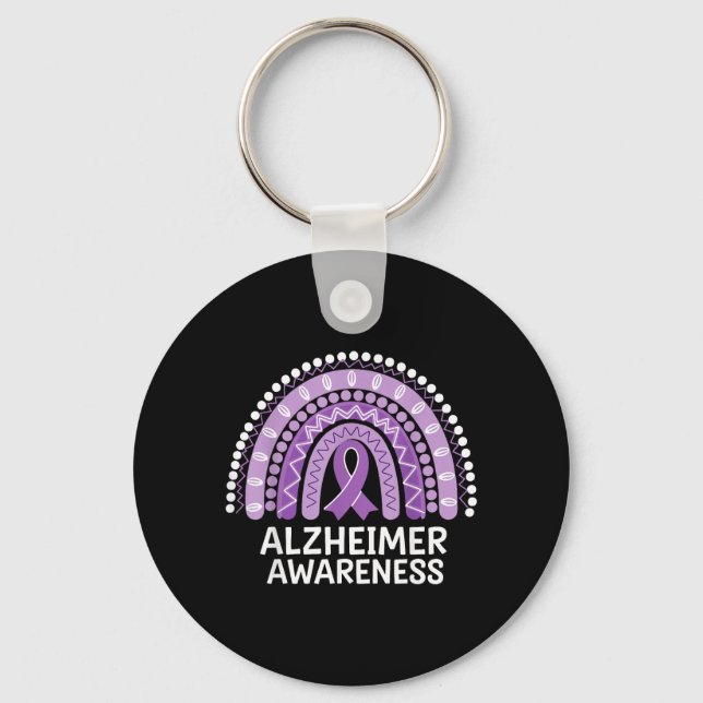 Alzheimer Awareness Keychain (Front)