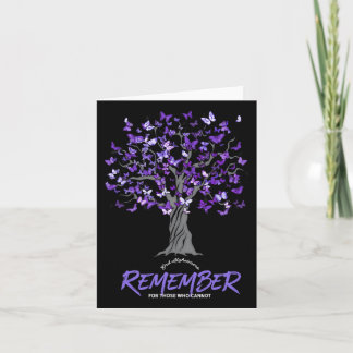 Alzheimer Awareness Tee For Men And Women Purple B Card