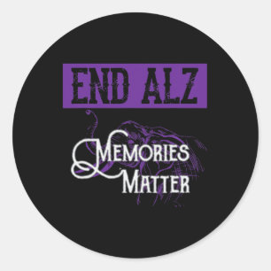 Alzheimer - Cute Heimer Awareness Graphic  Classic Round Sticker