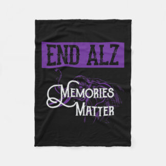 Alzheimer - Cute Heimer Awareness Graphic  Fleece Blanket