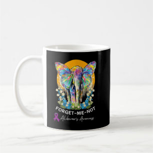 Alzheimer Elephant Forget-me-not Alzheimer Awarene Coffee Mug