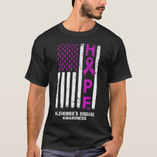 Alzheimerheimer Disease Awareness American Flag Me T-Shirt