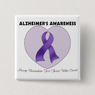 Alzheimer's Awareness 2 Inch Square Button