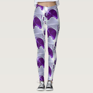 Alzheimer's Awareness Elephants Leggings
