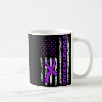 Alzheimer's awareness fight american usa flag coffee mug
