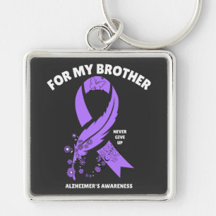 Alzheimer's Awareness - For My Brother Keychain