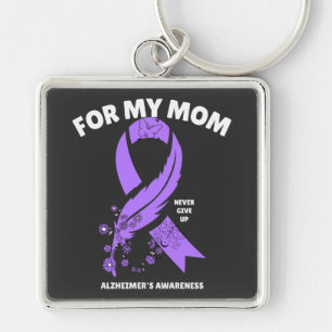 Alzheimer's Awareness - For My Mom Keychain