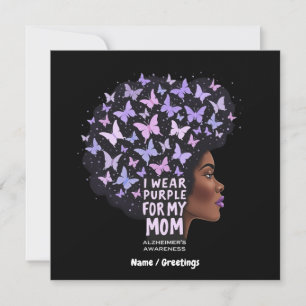 Alzheimer's Awareness – I Wear Purple for My Mom Invitation