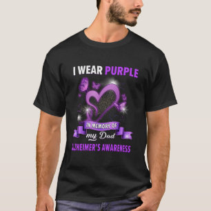 Alzheimer'S Awareness I Wear Purple In Memory Of M T-Shirt