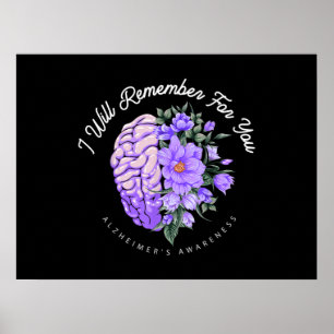 Alzheimer's Awareness I Will Remember For You Poster