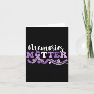 Alzheimer's awareness memories we wear purple end  card