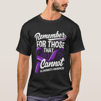 Alzheimers Awareness Purple Ribbon Supporter Alzhe T-Shirt