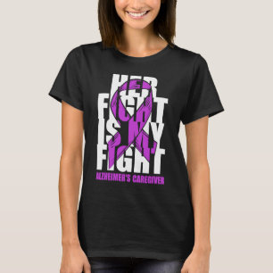 Alzheimer's Caregiver Awareness Purple Ribbon Her  T-Shirt