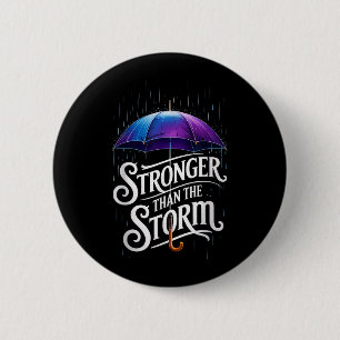 Alzheimers Dementia Umbrella Purple Stronger Than 2 Inch Round Button