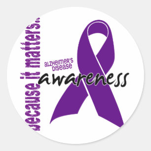 Alzheimers Disease Awareness Classic Round Sticker