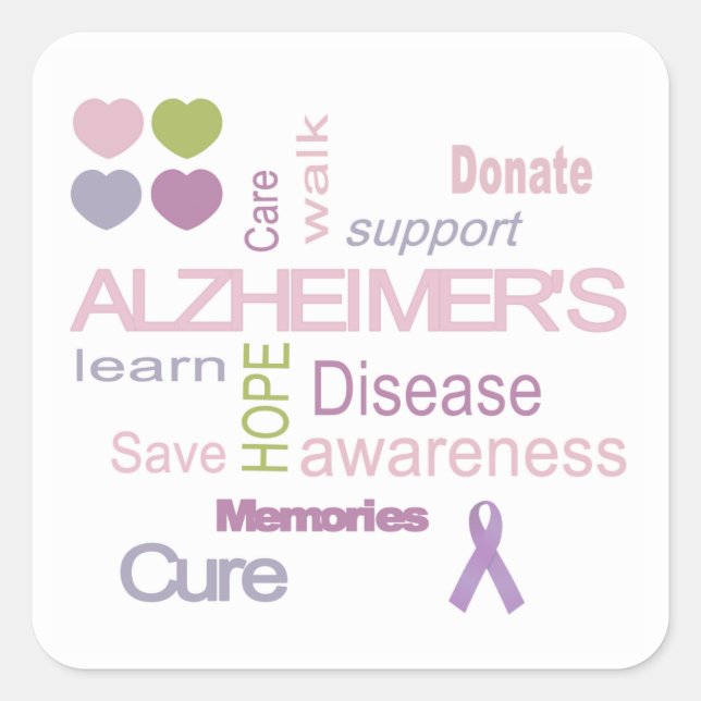 Alzheimer's Disease Awareness Sticker (Front)