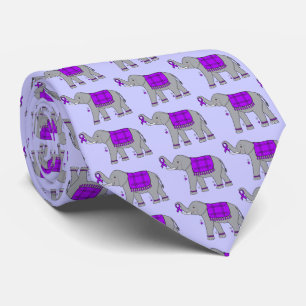 Alzheimer's Disease Elephant of Awareness and Hope Tie