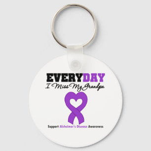 Alzheimer's Disease Every Day I Miss My Grandpa Keychain