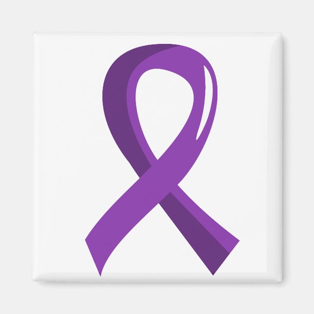 Alzheimer's Disease Purple Ribbon 3 Magnet (Front)