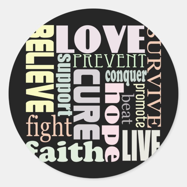 Alzheimer's Inspirational Words Classic Round Sticker (Front)
