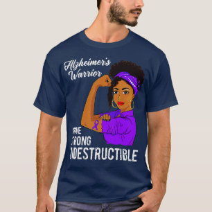Alzheimers Warrior Indestructible Alzheimers Aware T-Shirt