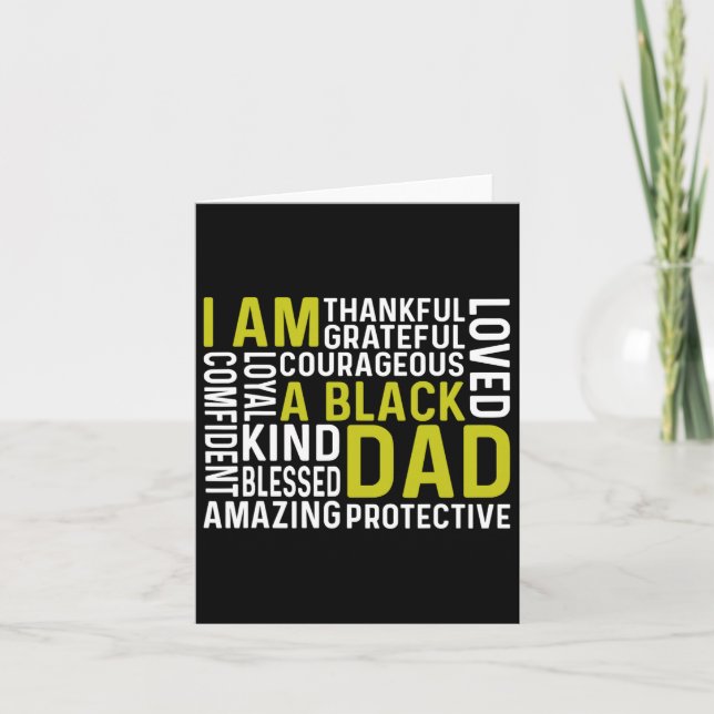 Am A Black Dad Funny Fathers Day African American  Card (Front)