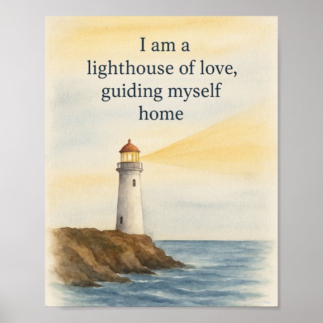  Am a Lighthouse of Love – Inspirational Wall Art  (Front)