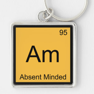 Am - Absent Minded Chemistry Element Symbol Tee Keychain