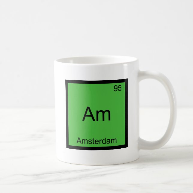 Am - Amsterdam Funny Chemistry Element Symbol Tee Coffee Mug (Right)