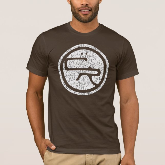 Am App Basic T - White/Brown T-Shirt (Front)