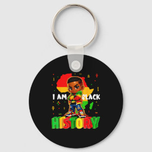 Am black history african american boys black keychain