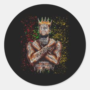Am Black Man And I Am King Black History African M Classic Round Sticker