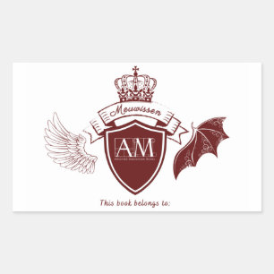 AM Bookplate - Red Crown Sticker