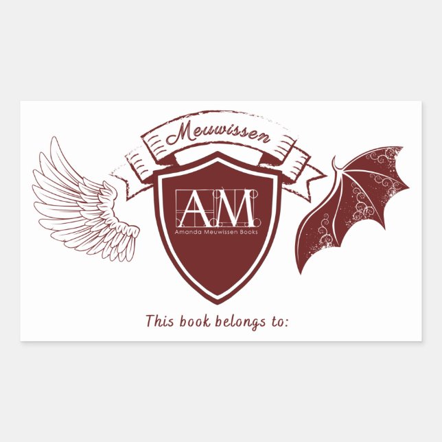 AM Bookplate - Red No Crown Sticker (Front)
