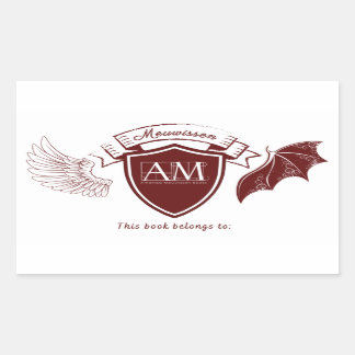 AM Bookplate - Red No Crown Sticker