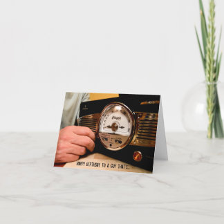 AM/FM Radio Lover Broadcast Birthday Card