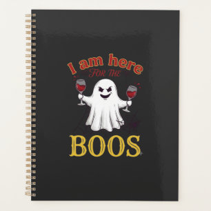 Am Here Boos Halloween Ghost Verres à Vin Araignée