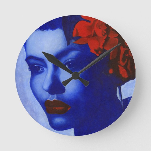 Am I Blue Round Clock (Front)