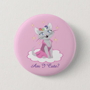 Am I Cute? 2 Inch Round Button