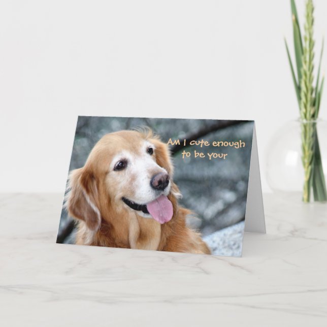 Am I Cute Enough to be Your Valentine? Holiday Card (Front)