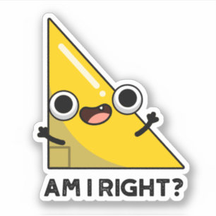 Am I Right Funny Right Angle Pun 