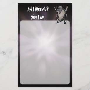Am I Weevil Funny Heavy Metal Stationery