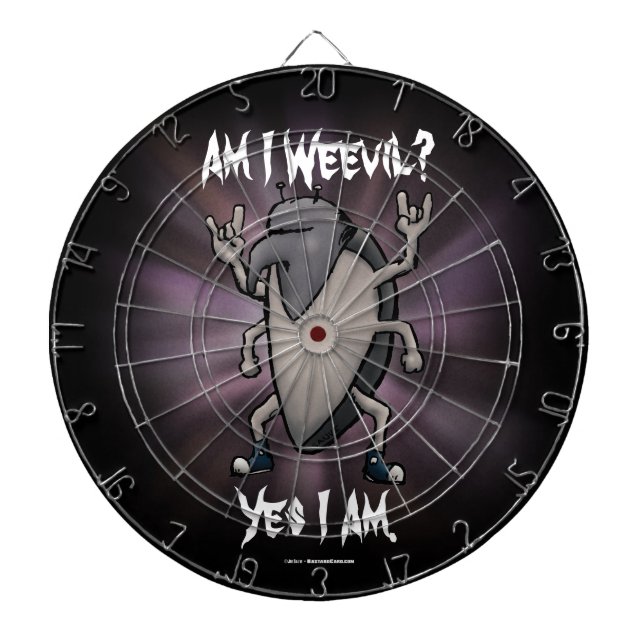 Am I Weevil Heavy Metal Cartoon Dartboard (Front)