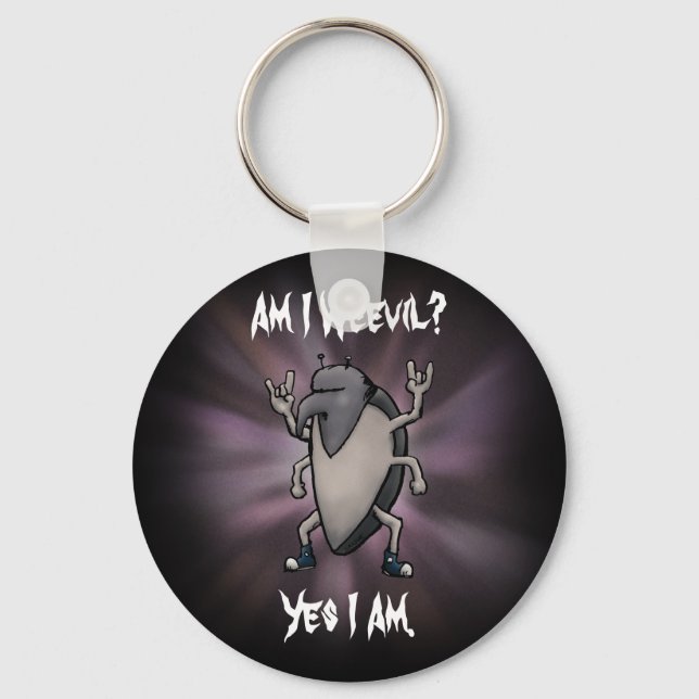 Am I Weevil Heavy Metal Cartoon Keychain (Front)